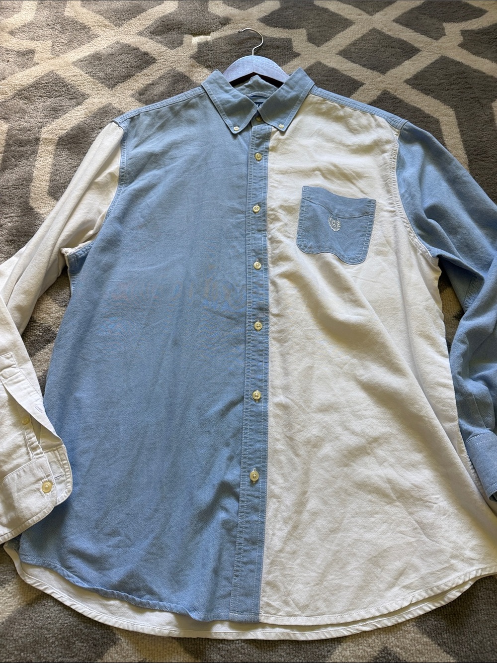 Chaos mens XL chambray two toned button up - worn once